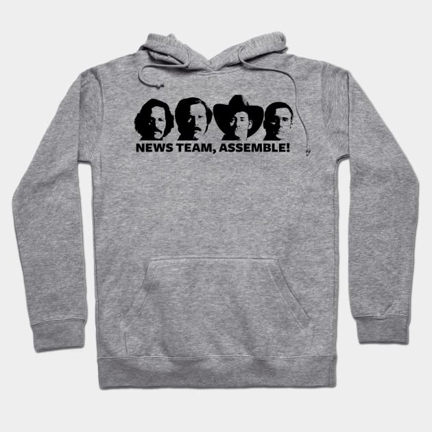 Anchorman News Team Assemble! Hoodie by StebopDesigns